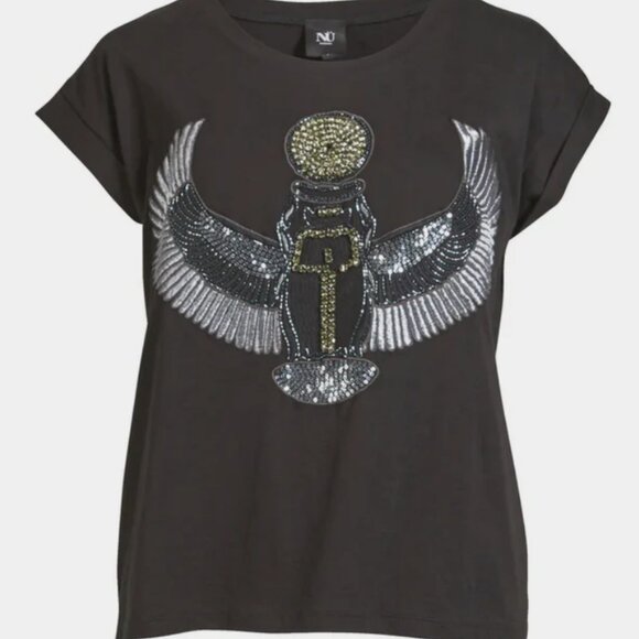 Nu Alise Angel Embellished Tee - Size S NWT - Picture 4 of 8